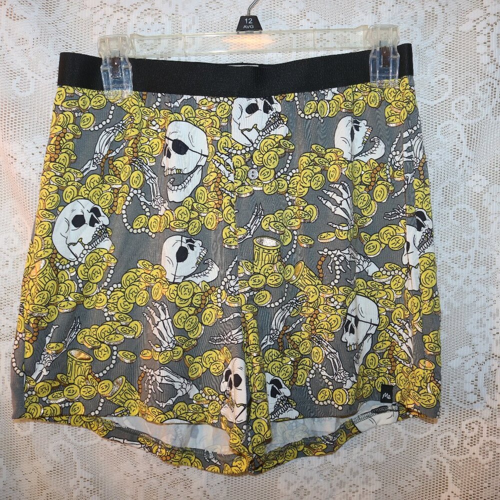 MeUndies Pirates booty men's boxer shorts W/button size medium